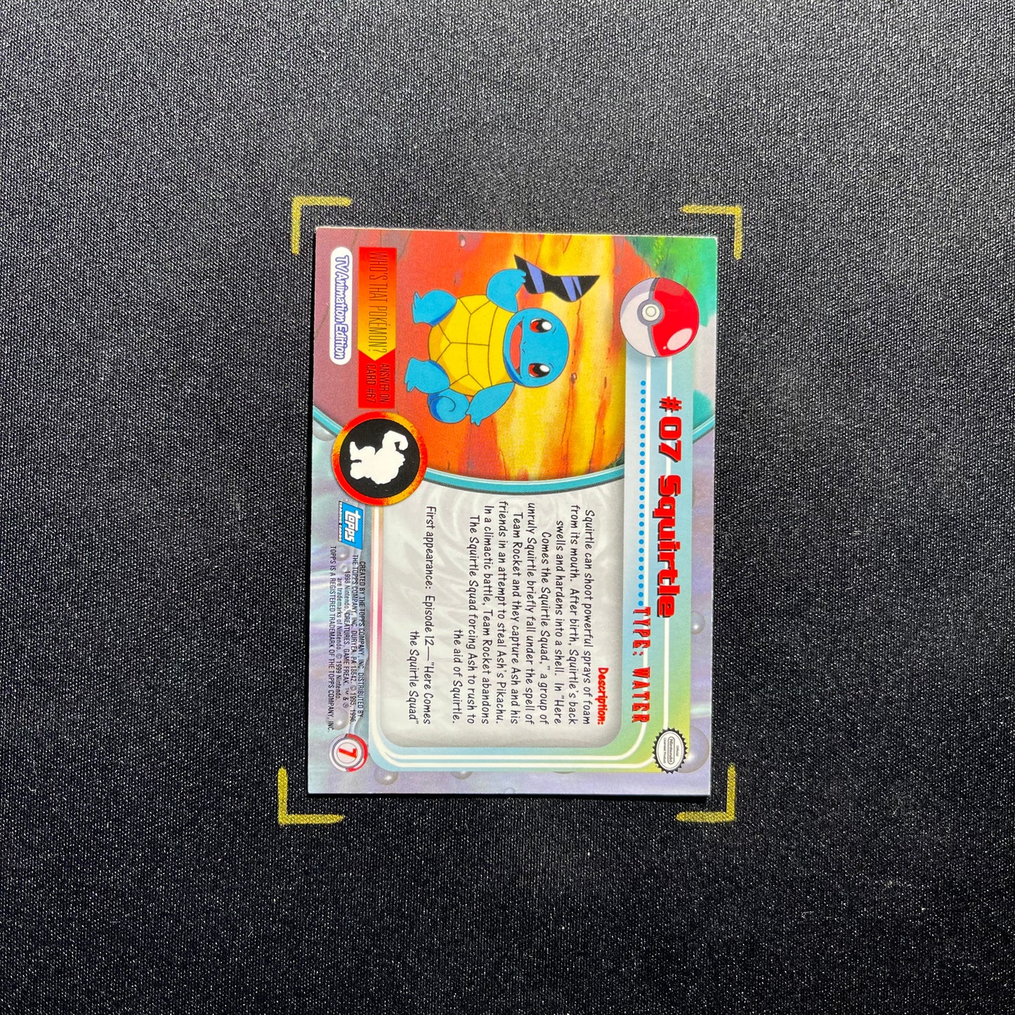 Squirtle #7 - 1999 Topps TV